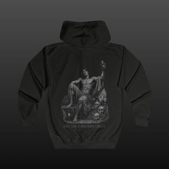 Nailing Christ Zip Hoodie — Logo Front, "Join the Forbidden Circle" Back