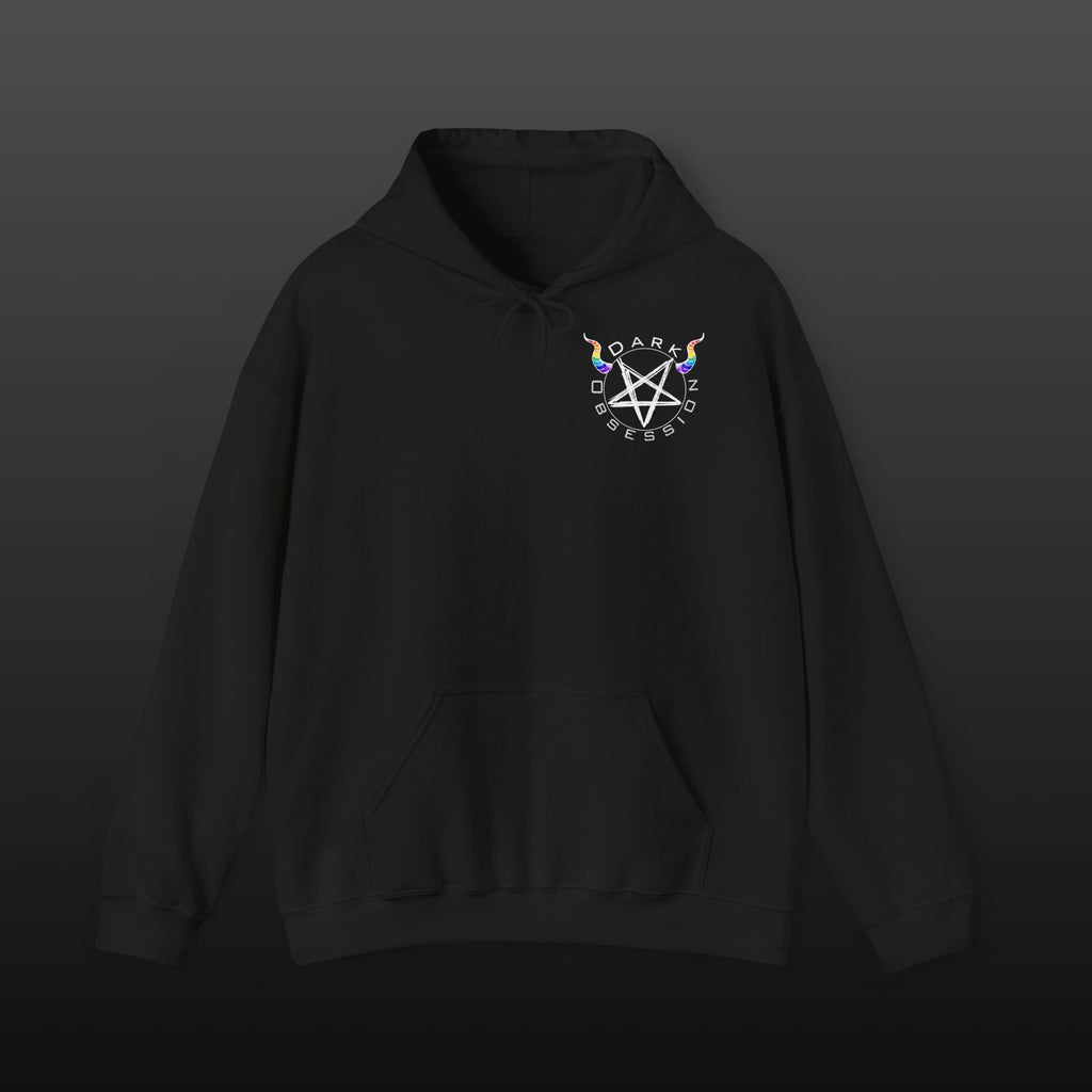 Dark Obsession Rainbow Horns Hoodie — Backprint