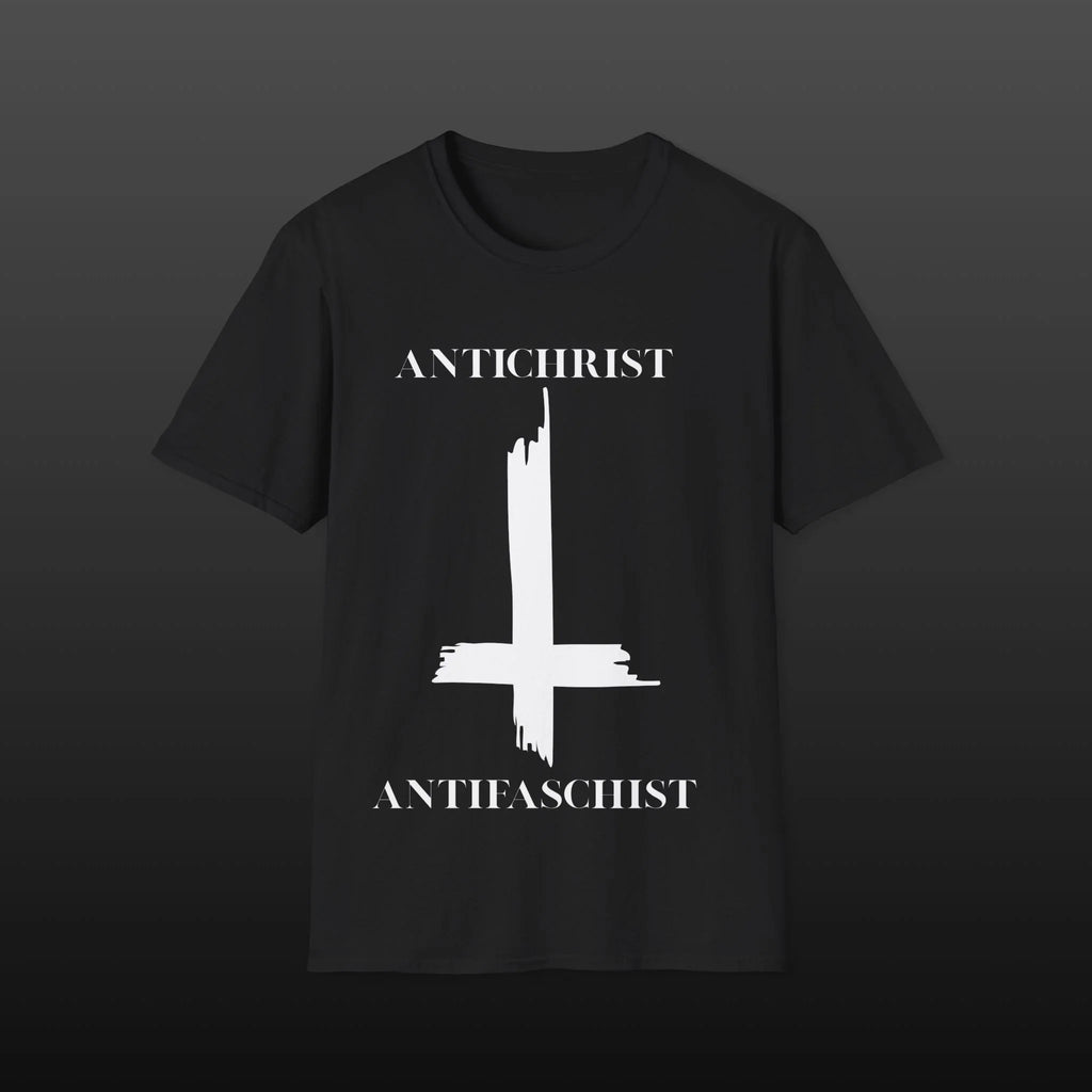 Antichrist Antifaschist Inverted Cross T-Shirt