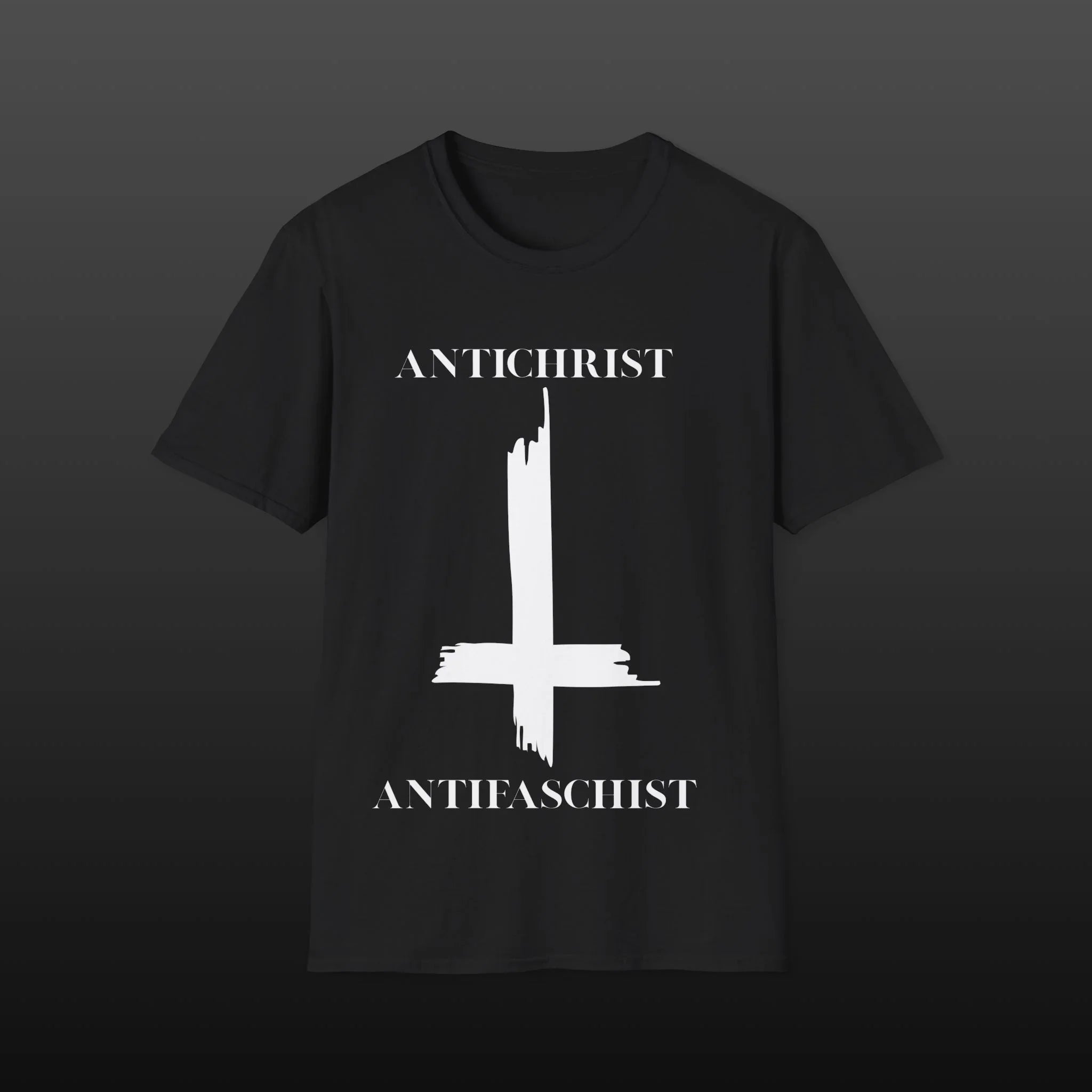 Antichrist Antifaschist Inverted Cross T-Shirt