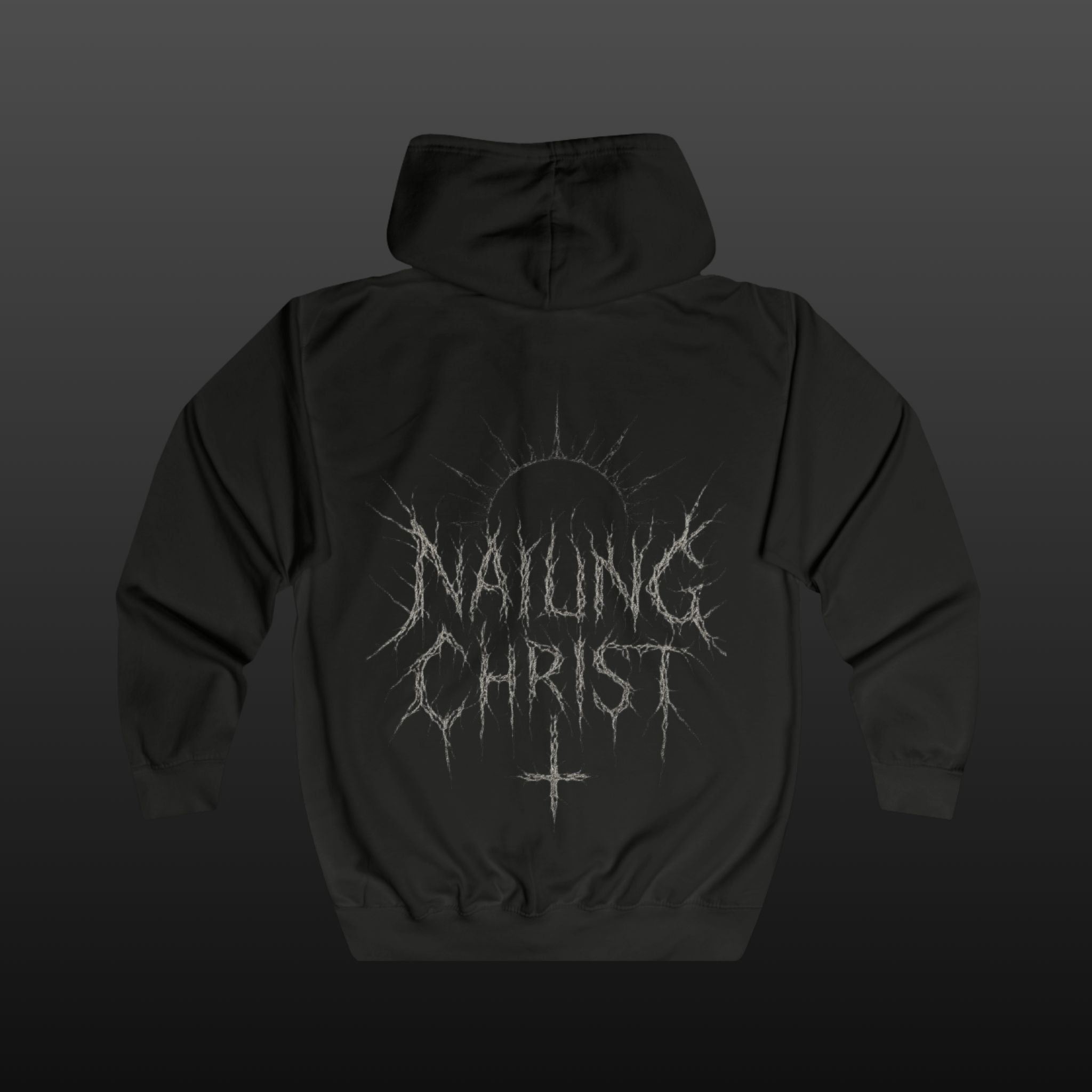 Black Metal "Nailing Christ" —  Band Logo Zipper Hoodie