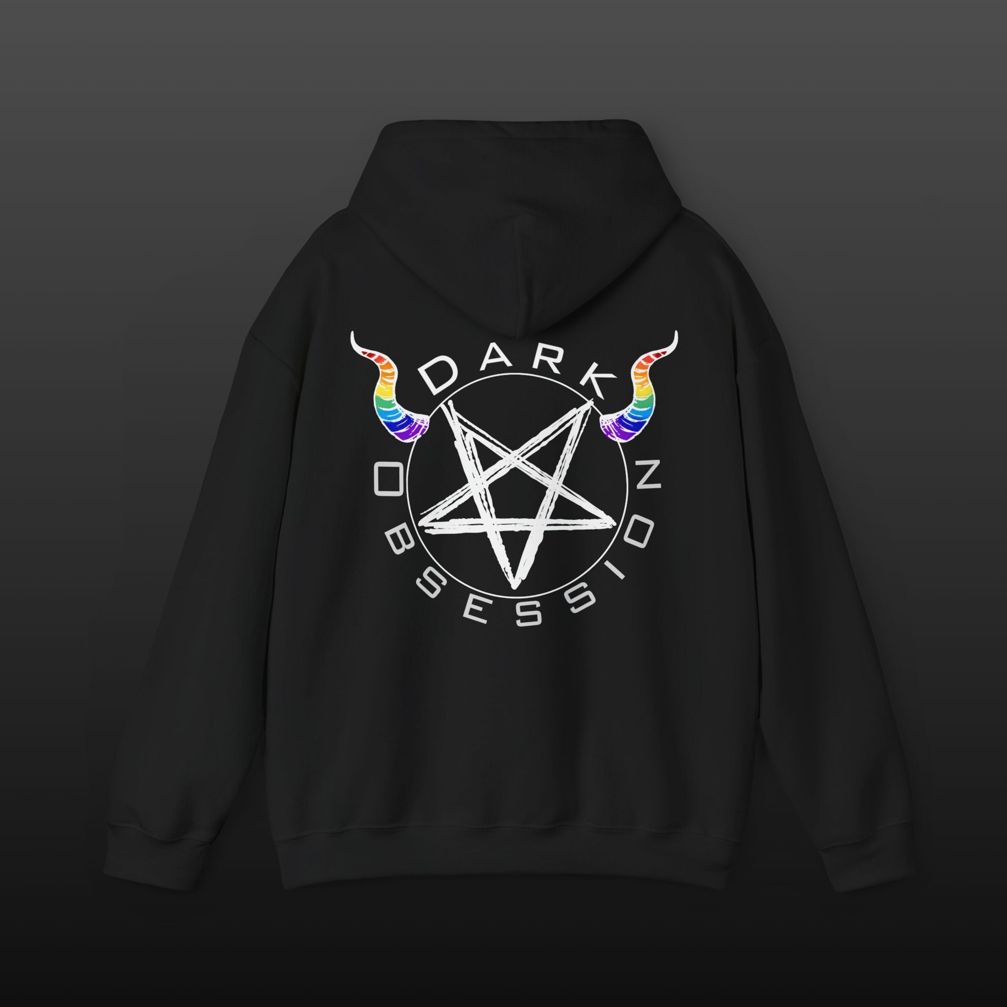 Dark Obsession Rainbow Horns Hoodie — Backprint