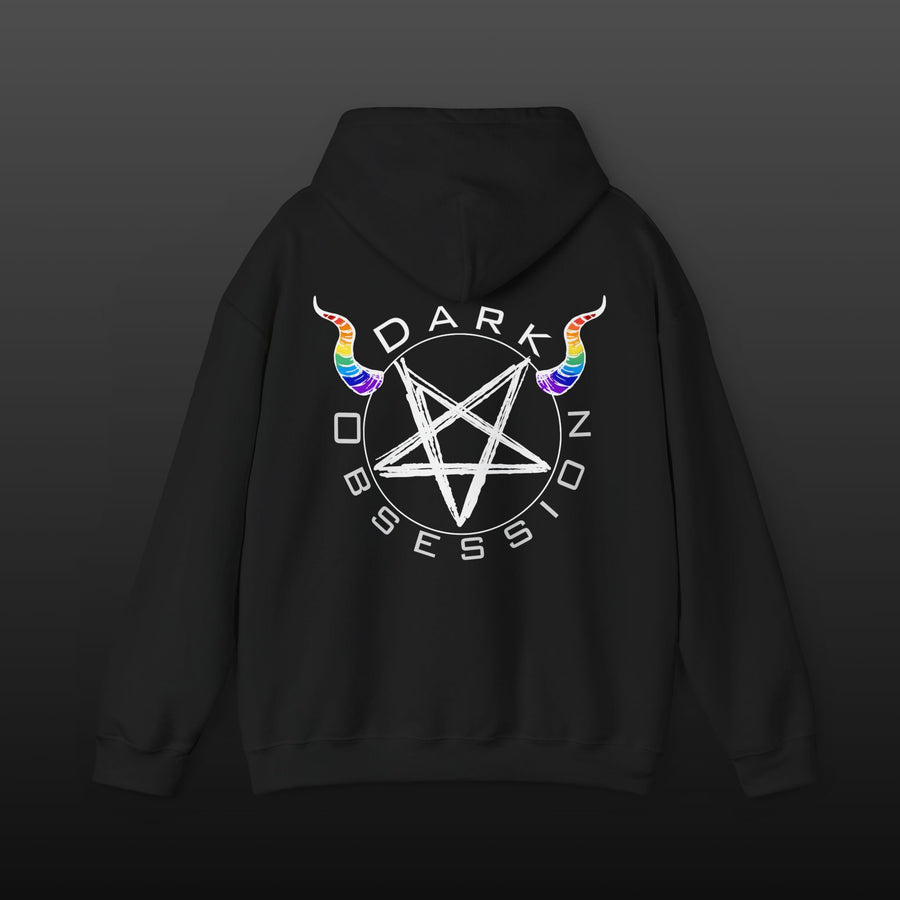 Dark Obsession Rainbow Horns Hoodie — Backprint
