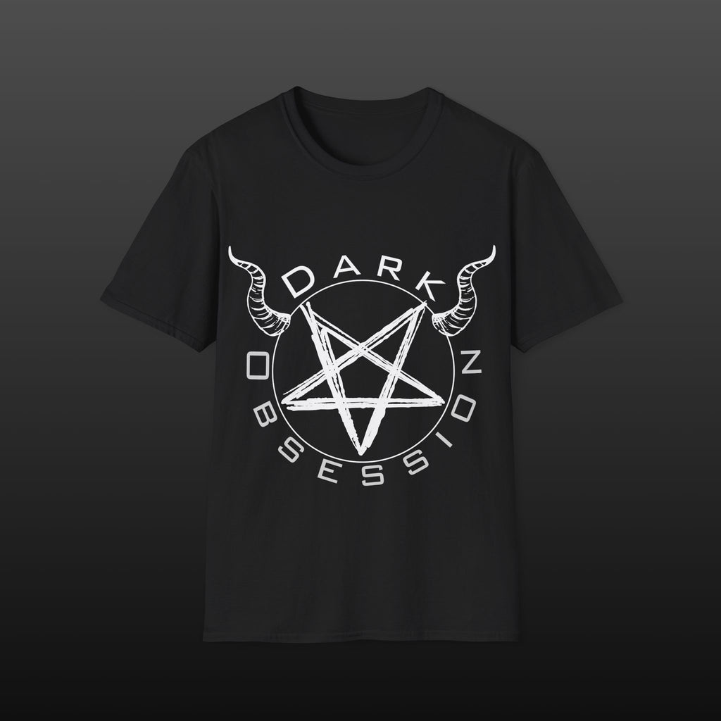 Dark Obsession T-Shirt – "Dark Obsession" mit Pentagramm und Hörnern