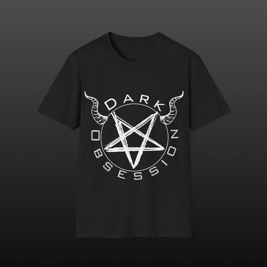 Dark Obsession T-Shirt – "Dark Obsession" mit Pentagramm und Hörnern