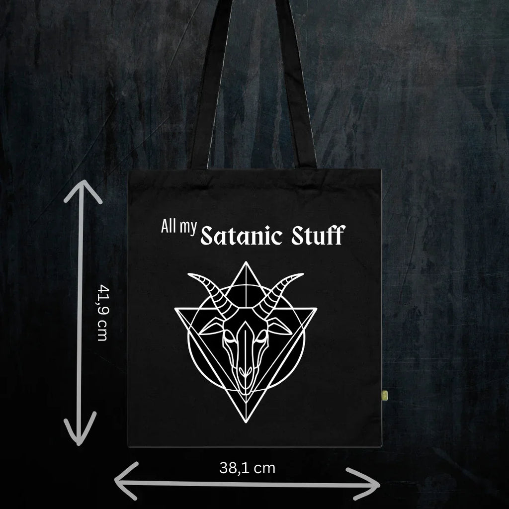 Satanic Tote Bag Bio-Baumwolle - Gothic Occult Metalhead Accessories