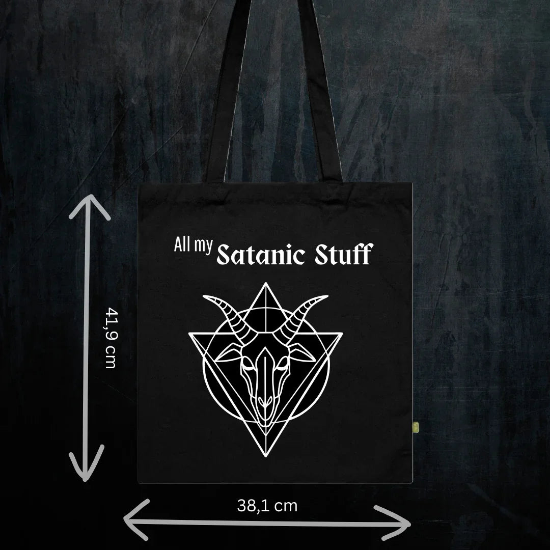 Satanic Tote Bag Bio-Baumwolle - Gothic Occult Metalhead Accessories
