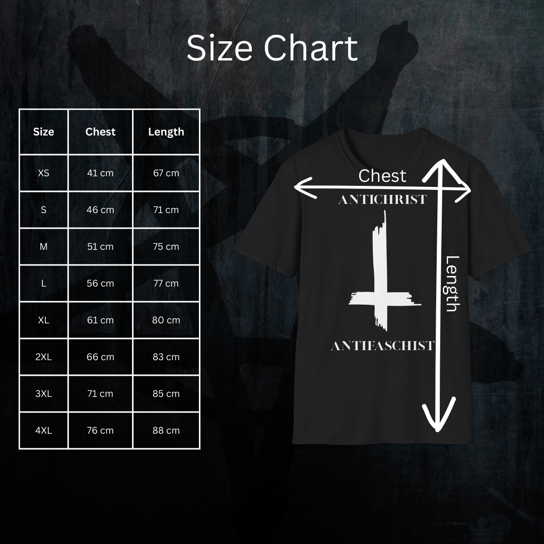 Antichrist Antifaschist Inverted Cross T-Shirt
