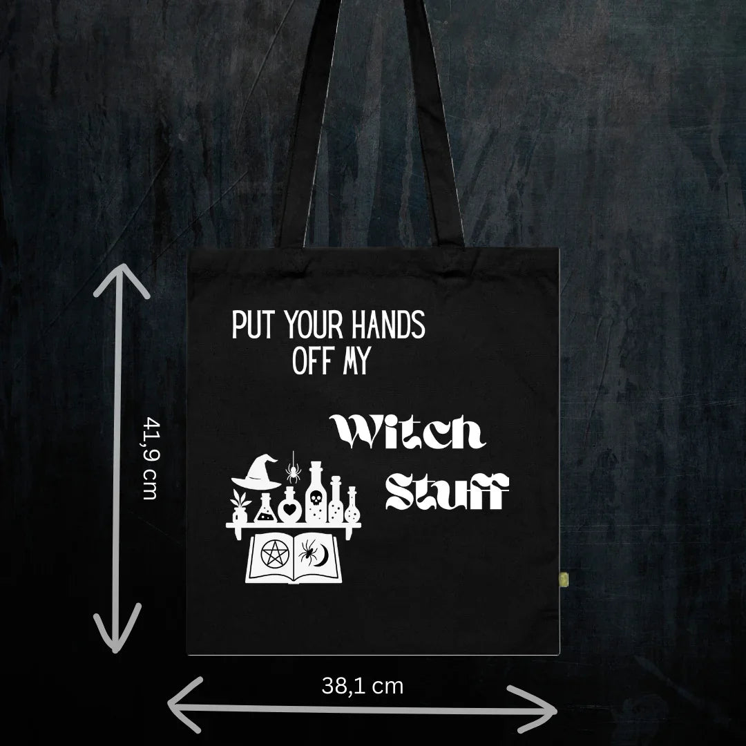 Gothic Witch Stuff Tote Bio-Baumwolle - Occult Festival Bag Detail