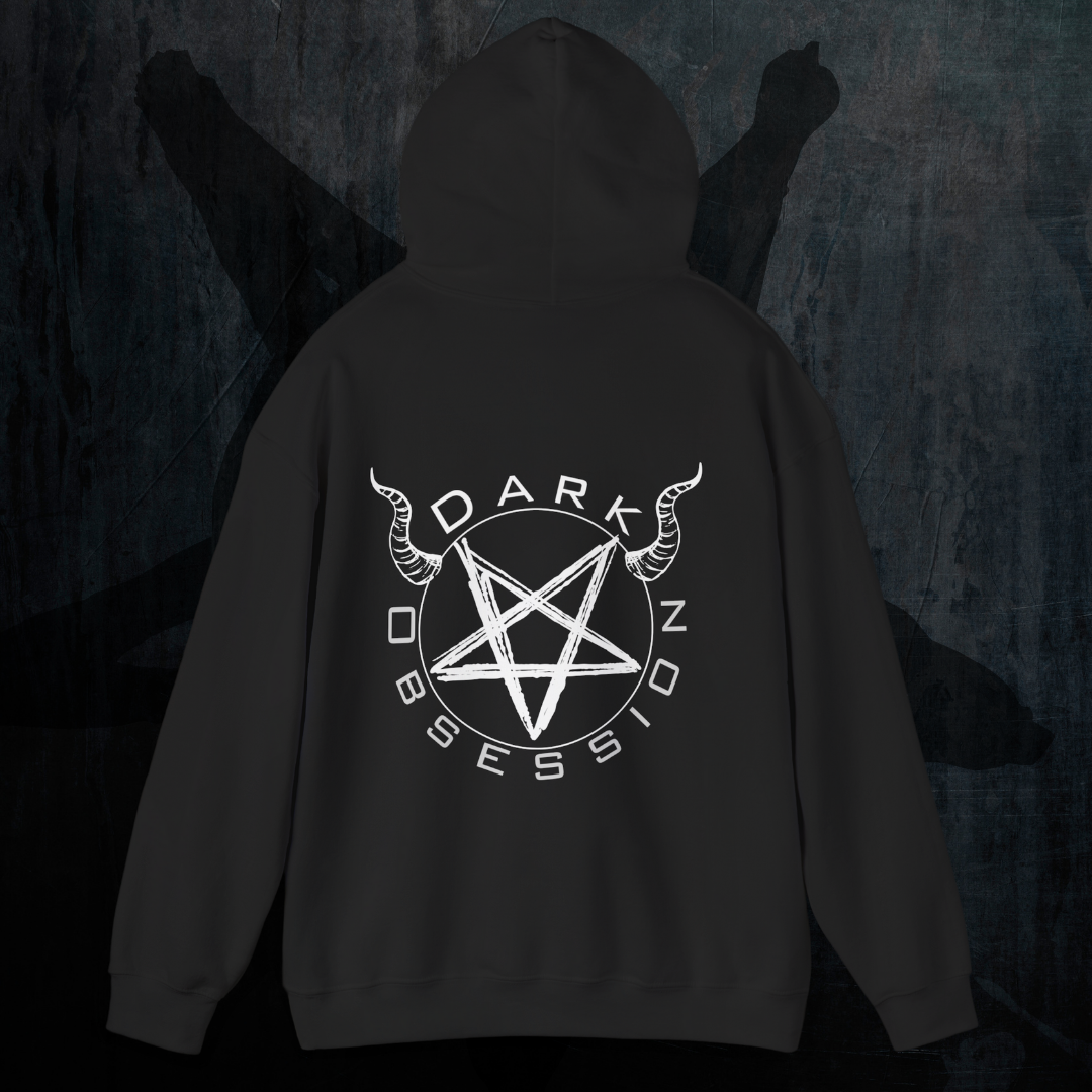 Dark Obsession Hoodie — Pentagram Back & Inverted Cross Front