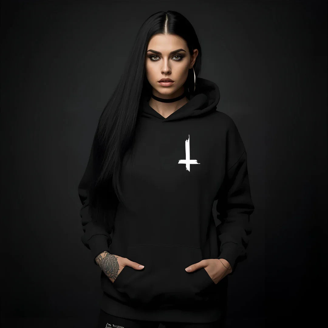 Dark Obsession Pentagram Hoodie Rückenansicht - Black Metal Merch