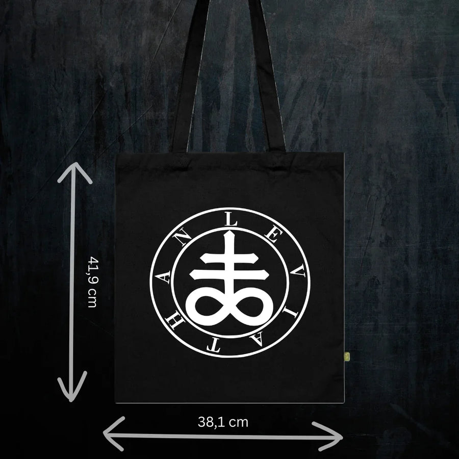 Deadly Sin of Envy Leviathan Tote Bio-Baumwolle - Spiritual Demonology Festival Bag Detail