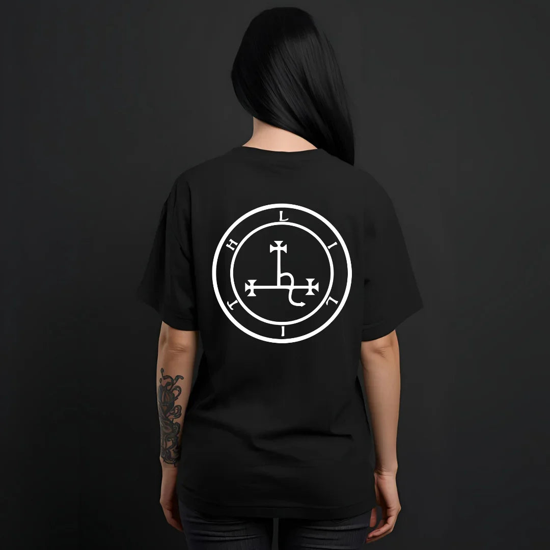 Lilith T-Shirt Origin of Feminism schwarz - Feminist Occult Tee Vorderansicht