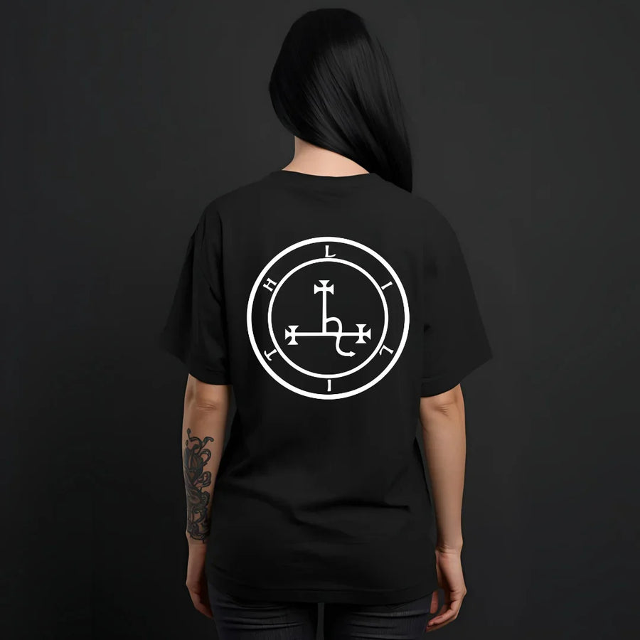 Lilith T-Shirt Origin of Feminism schwarz - Feminist Occult Tee Vorderansicht