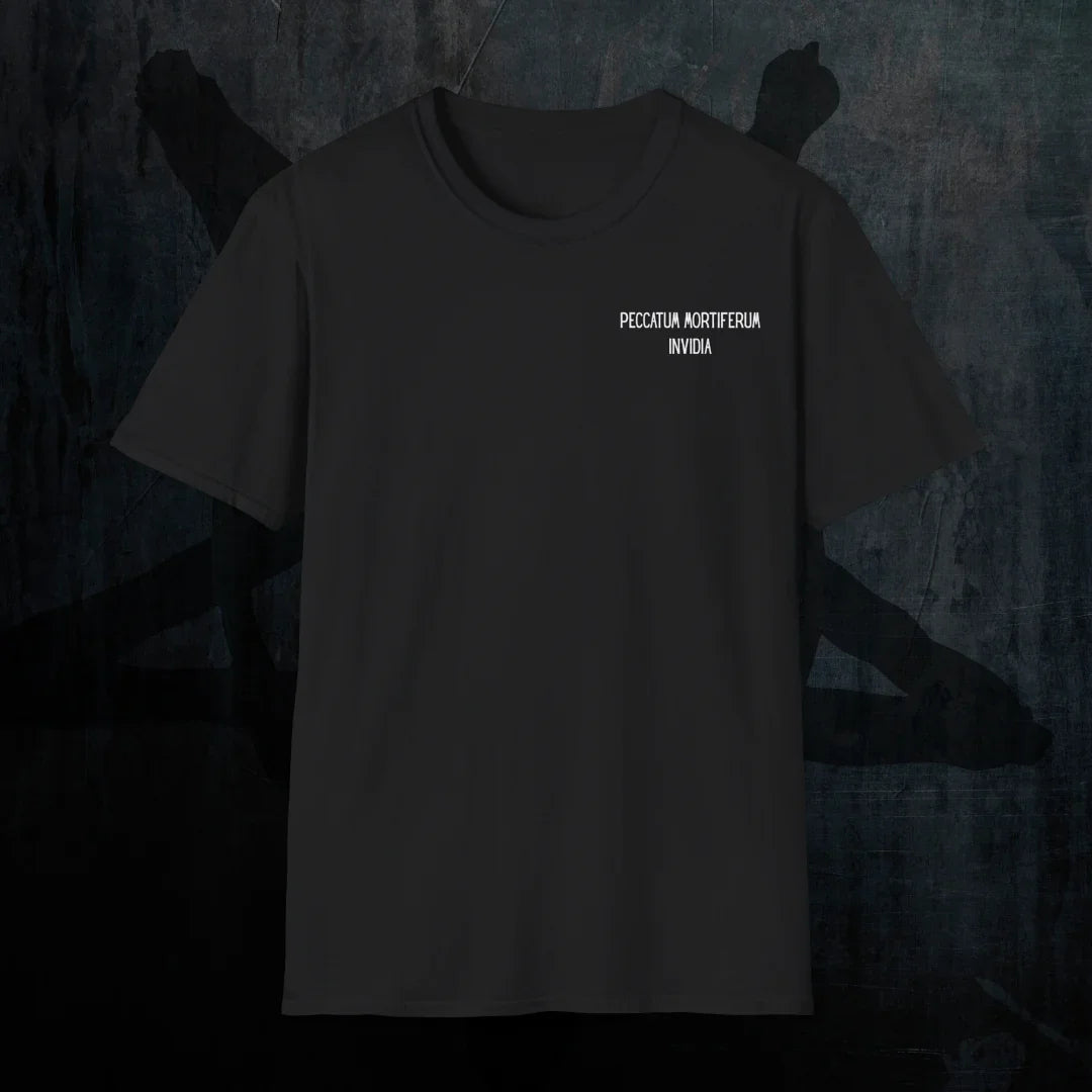 Deadly Sin of Envy Occult Sigil T-Shirt - Leviathan Demonology Tee Damen