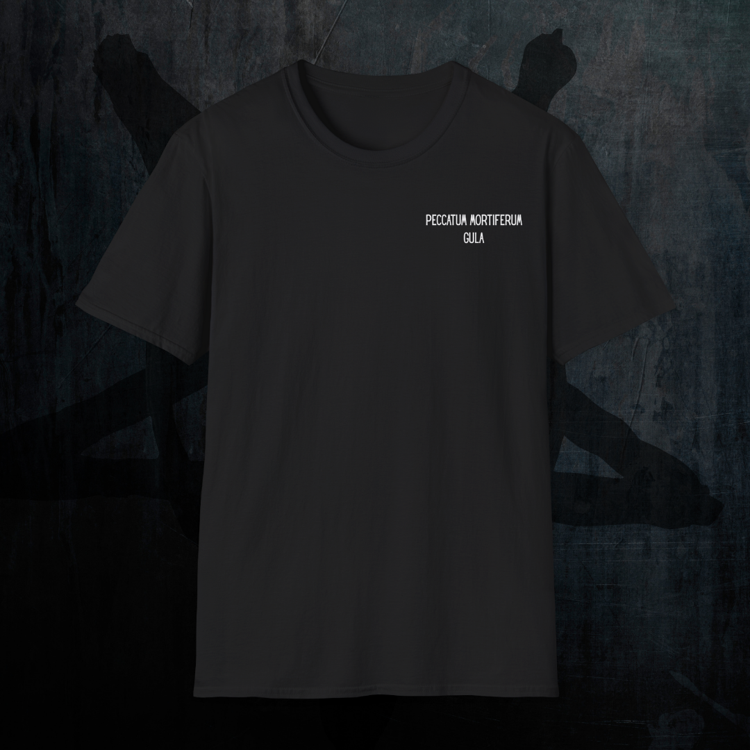 Deadly Sin of Gluttony Occult Sigil T-Shirt - Beelzebub Demonology Tee Damen