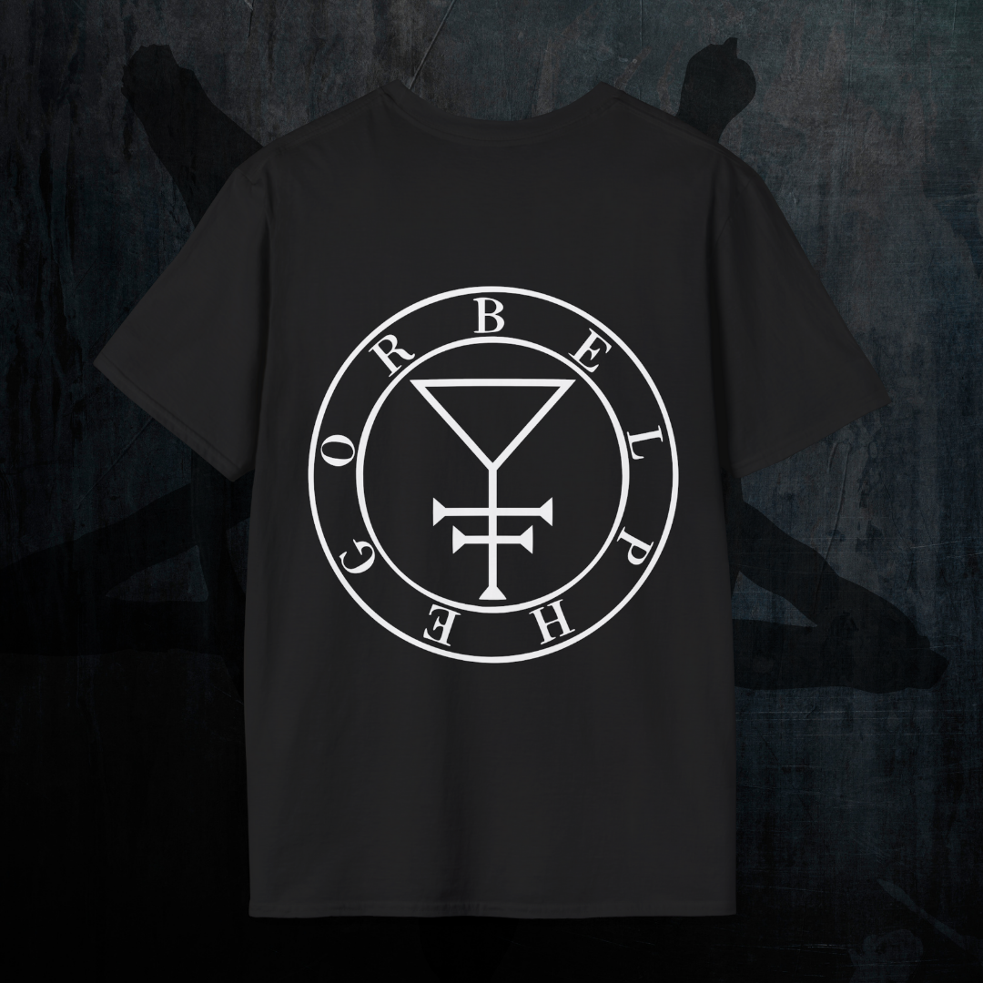 Belphegor Sloth T-Shirt Back Sigil - Gothic Demonology Tee Rückenansicht Herren