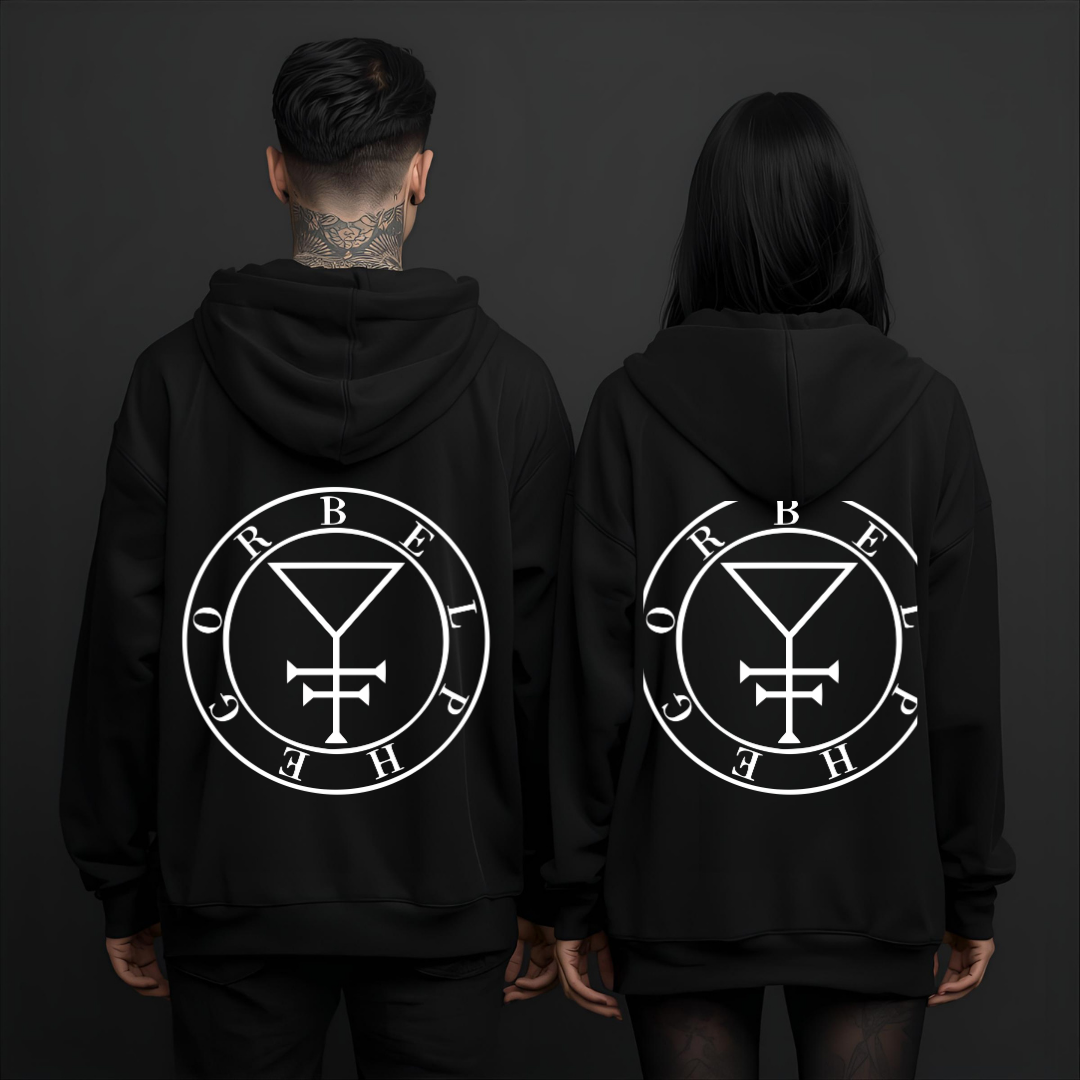 Belphegor Hoodie Deadly Sin of Sloth schwarz - Occult Sigil Gothic Sweatshirt Vorderansicht