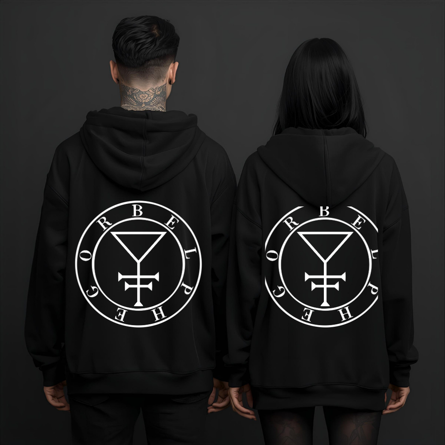 Belphegor Hoodie Deadly Sin of Sloth schwarz - Occult Sigil Gothic Sweatshirt Vorderansicht