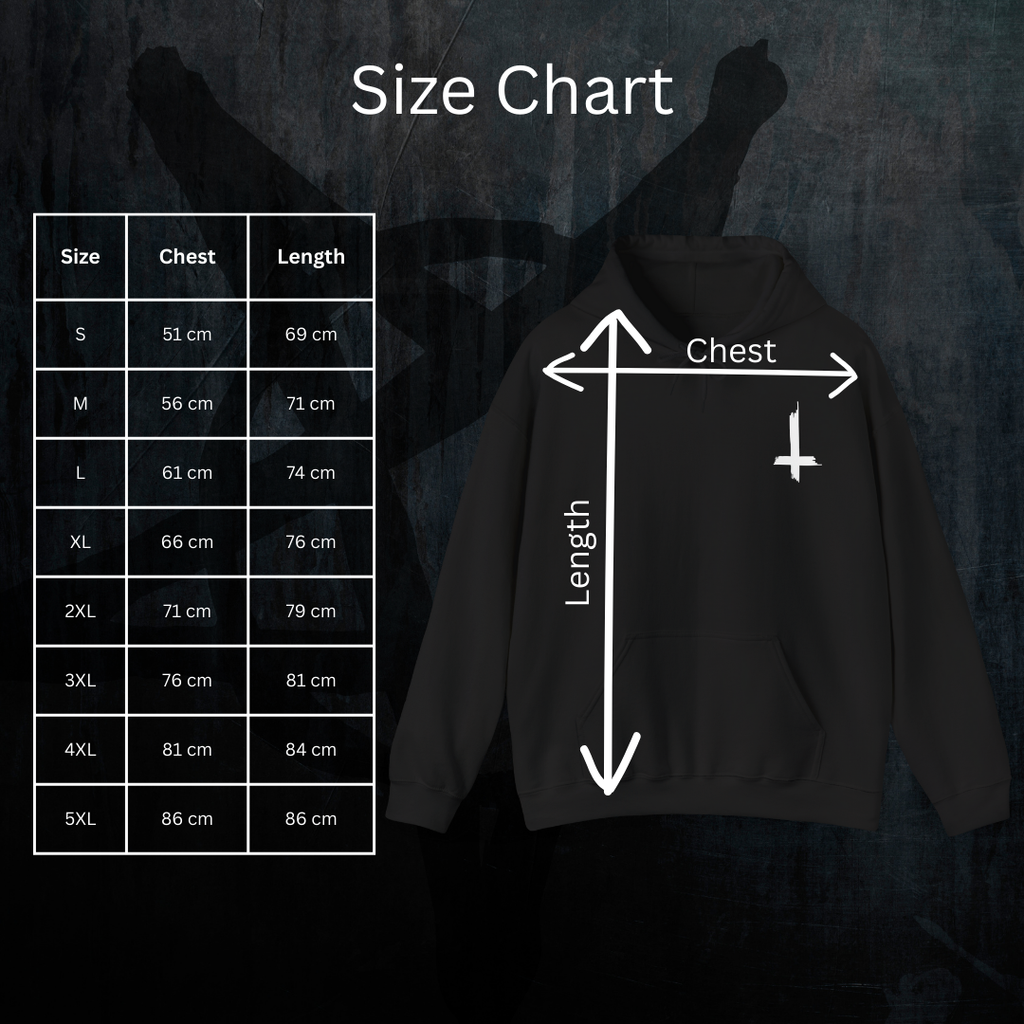 Satanic Belphegor Hoodie Deadly Sin of Sloth - Occult Sigil Gothic Sweatshirt Closeup