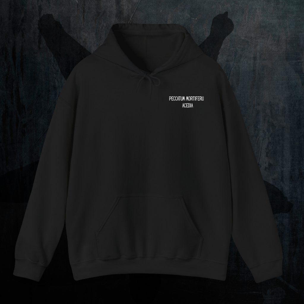 Deadly Sin of Sloth Occult Hoodie - Belphegor Demonology Sweatshirt Detail