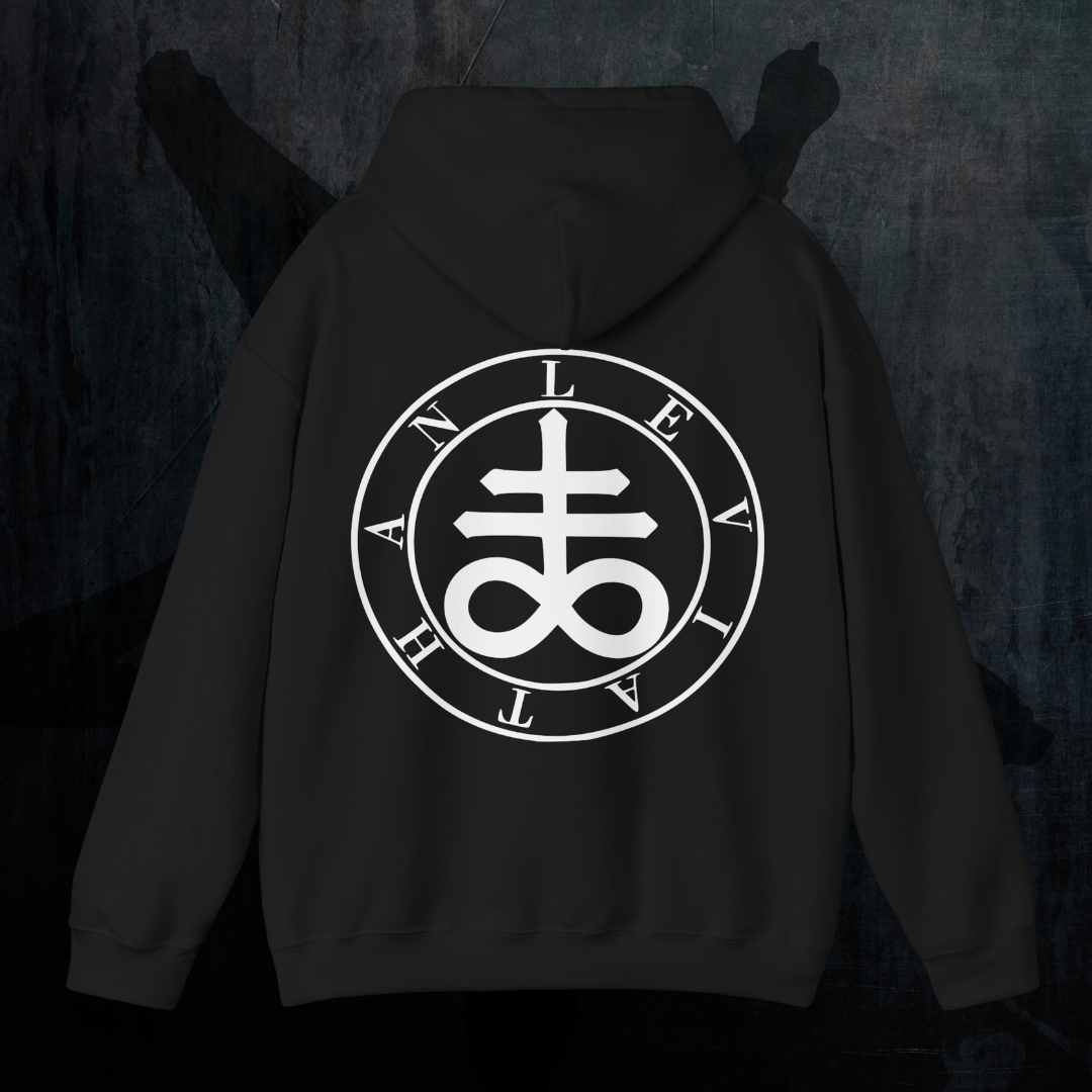 Leviathan Envy Hoodie Back Sigil - Gothic Demonology Sweatshirt Rückenansicht