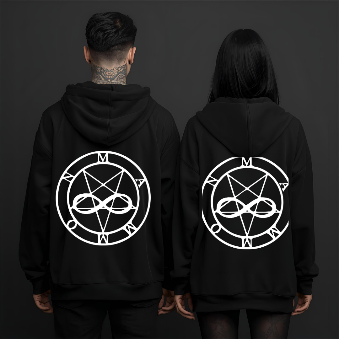 Mammon Hoodie Deadly Sin of Greed schwarz - Occult Sigil Gothic Sweatshirt Vorderansicht