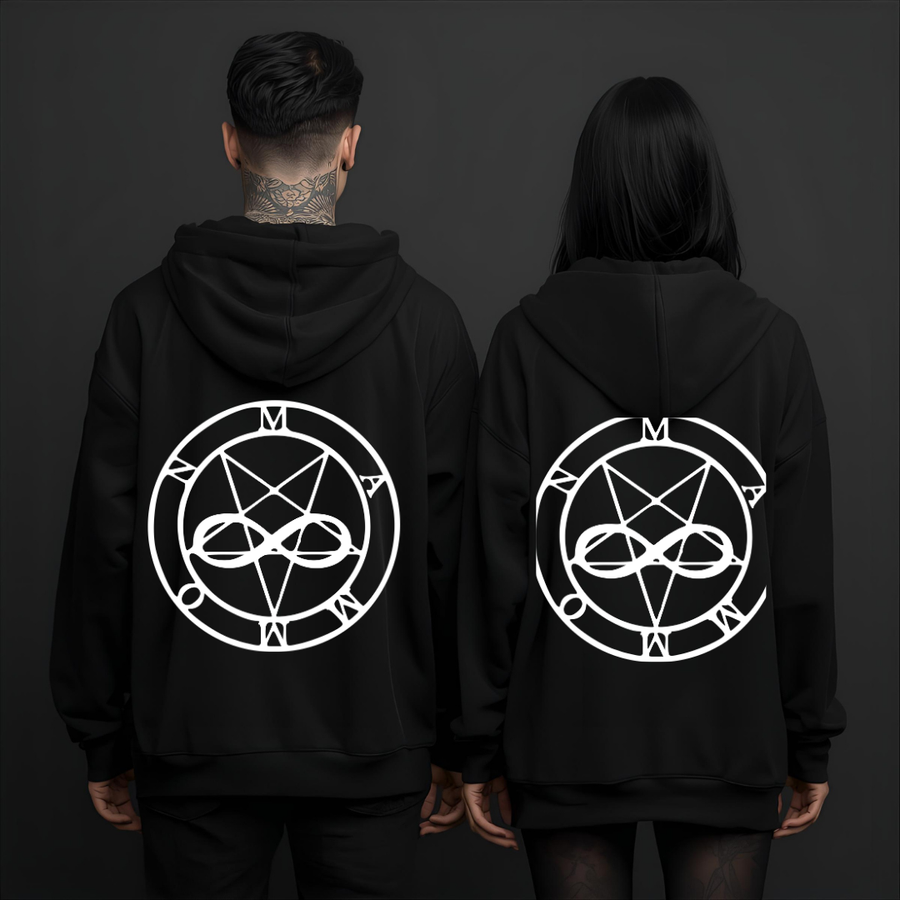 Mammon Hoodie Deadly Sin of Greed schwarz - Occult Sigil Gothic Sweatshirt Vorderansicht
