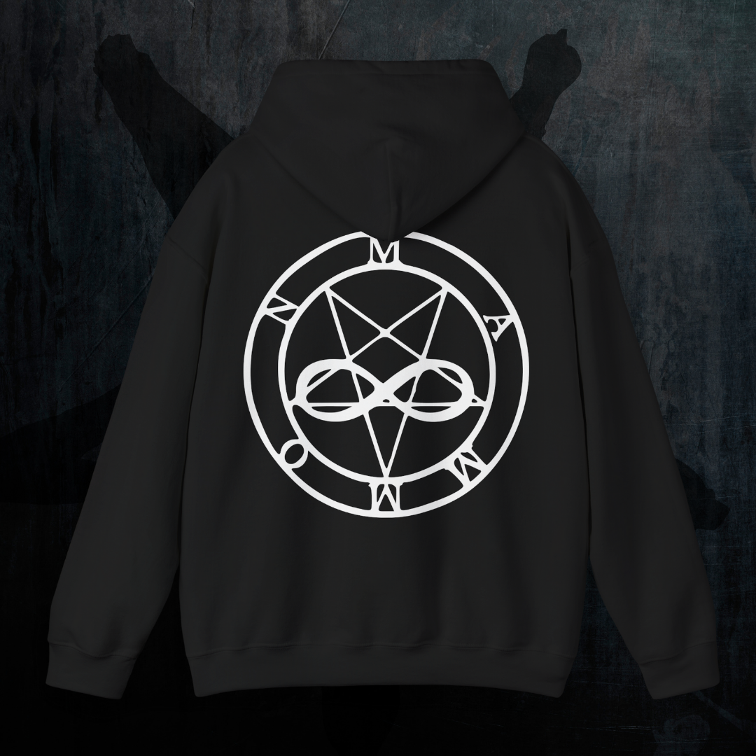 Mammon Greed Hoodie Back Sigil - Gothic Demonology Sweatshirt Rückenansicht