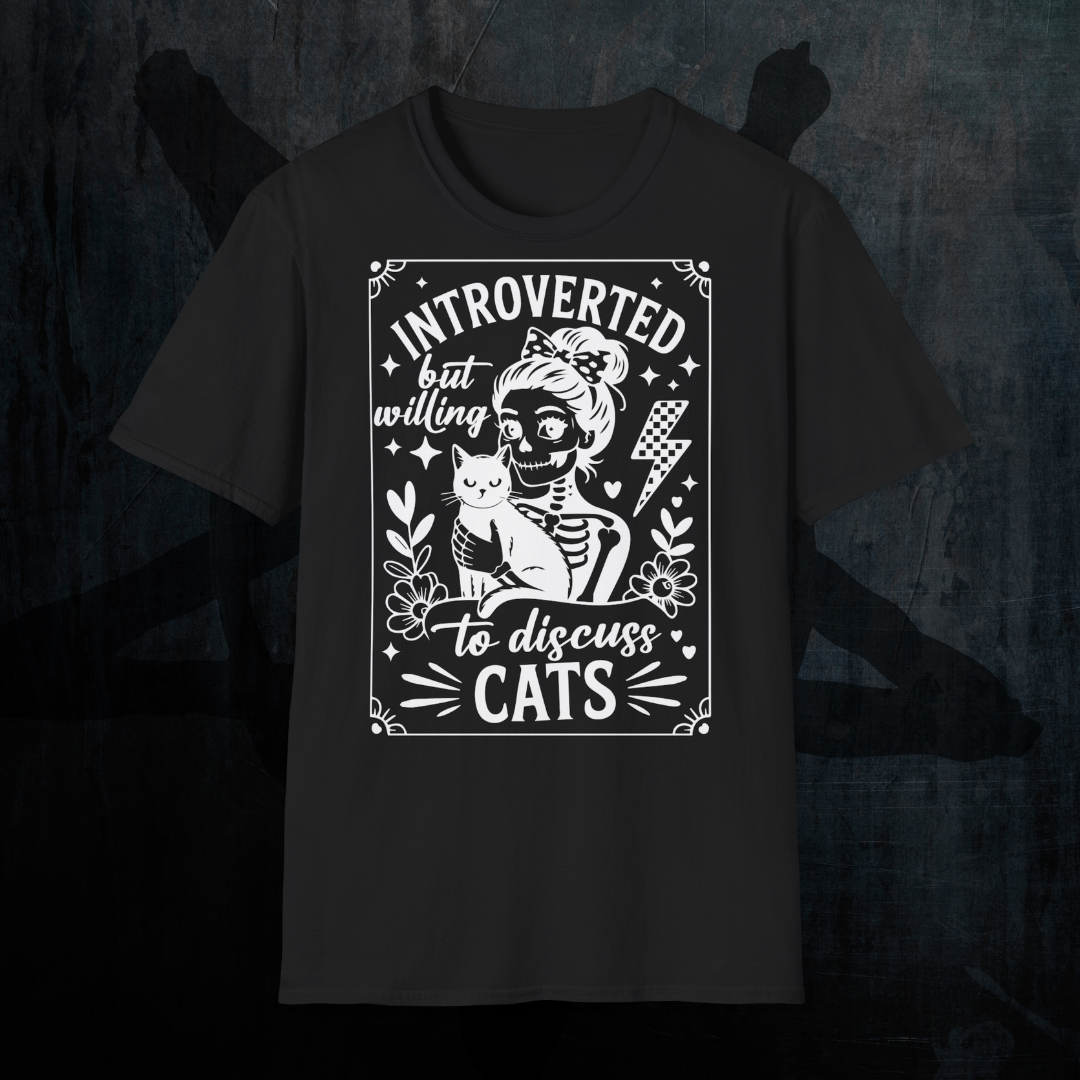 Introverted But Willing to Discuss Cats T-Shirt