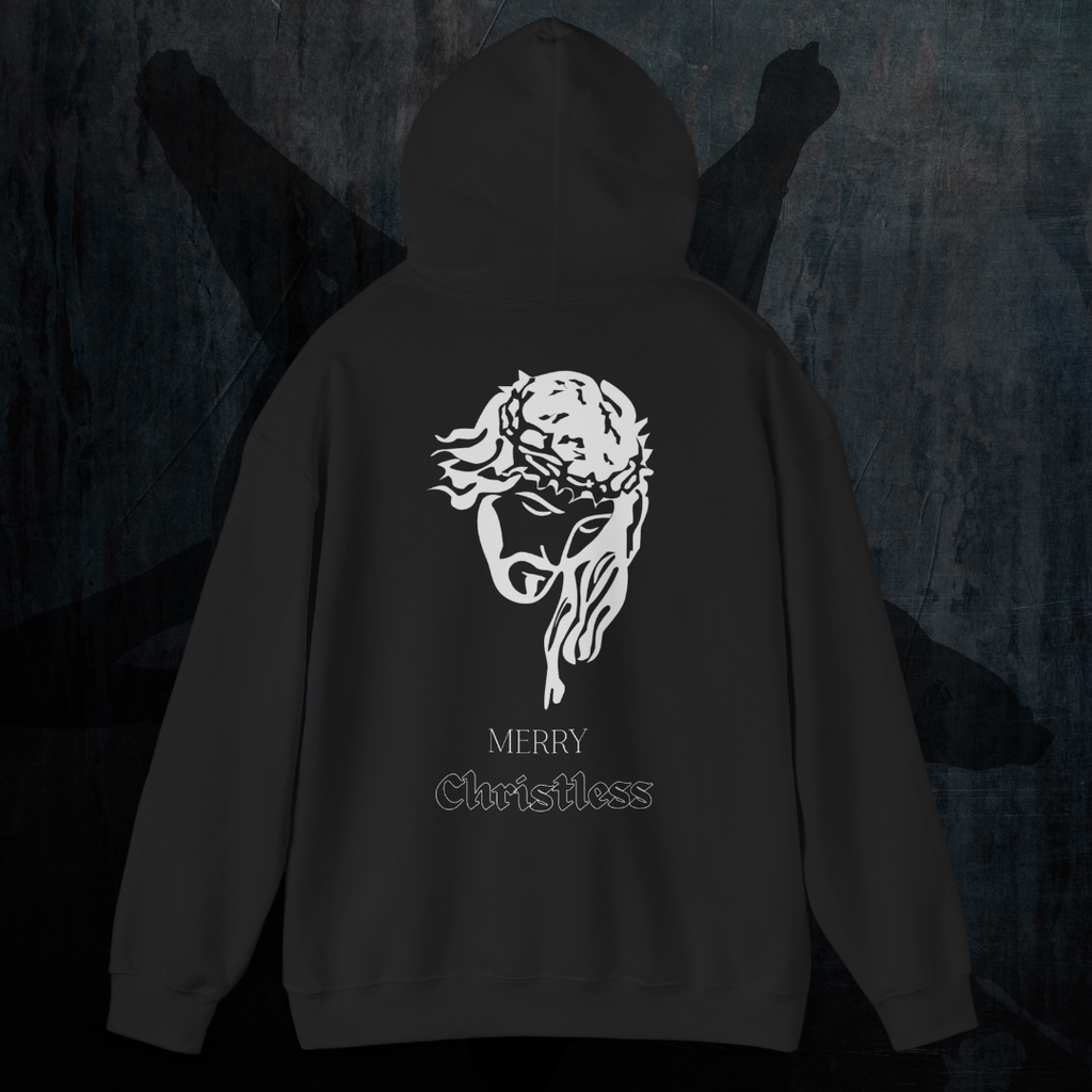 Christmas Jesus Head Hoodie — "Merry Christless"