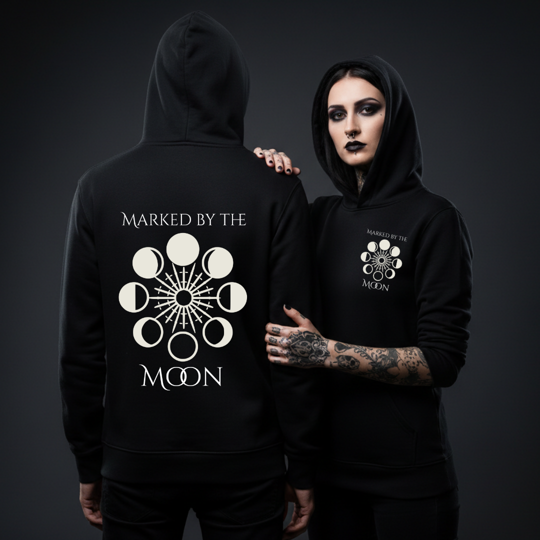 Mondphasen Hoodie — "Marked by the Moon"