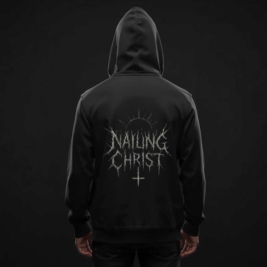 Black Metal "Nailing Christ" —  Band Logo Hoodie
