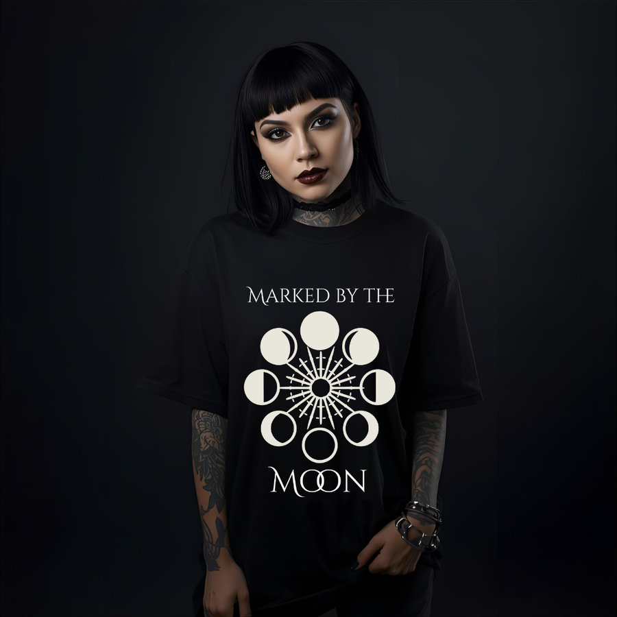 Mondphasen T-Shirt — "Marked by the Moon"