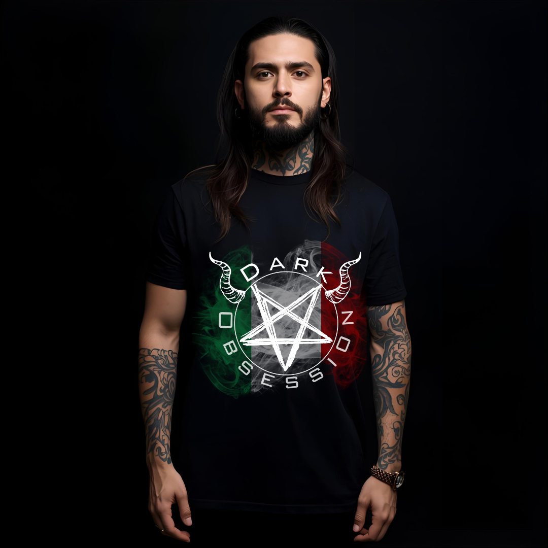 Dark Obsession T-Shirt – mit Italienischer Flagge